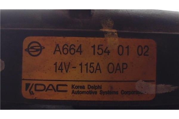 Recambio de alternador para ssangyong kyron 2.0 200 xdi referencia OEM IAM A6641540102  