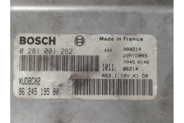 Recambio de centralita para peugeot 406 berlina (s1/s2) 1.9 td referencia OEM IAM 9624519580 0281001262 