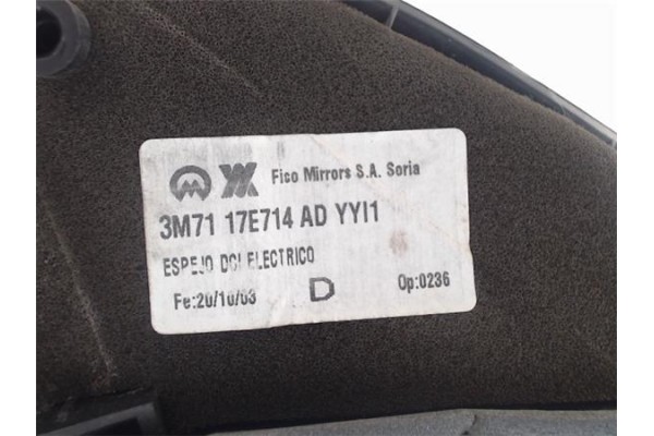 Recambio de retrovisor electrico derecho para mazda 2 berlina (dy) referencia OEM IAM 3M7117E714AD YYI1 