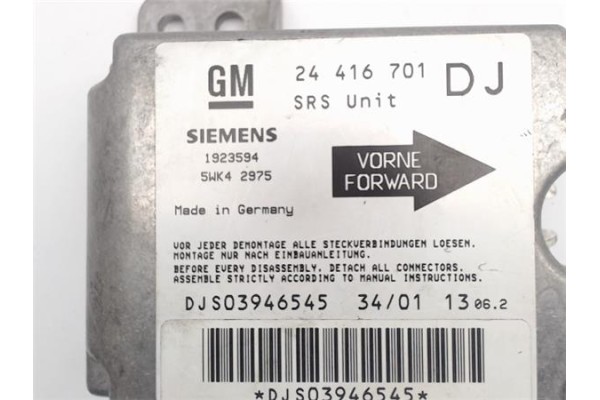 Recambio de centralita airbag para opel vectra b berlina referencia OEM IAM 5WK42975  