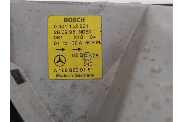 Recambio de faro delantero izquierdo para mercedes-benz clase a (bm 168) referencia OEM IAM A1688200161  1688200161 , MERCEDES-B