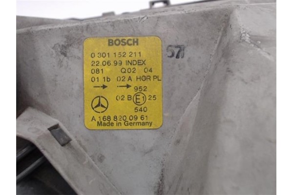 Recambio de faro delantero izquierdo para mercedes-benz clase a (bm 168) referencia OEM IAM A1688200961  A1688200161 , MERCEDES-