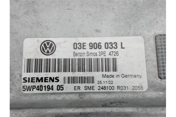 Recambio de centralita para volkswagen polo iv (9n1) 1.2 12v referencia OEM IAM 03E906033L 5WP4019405 