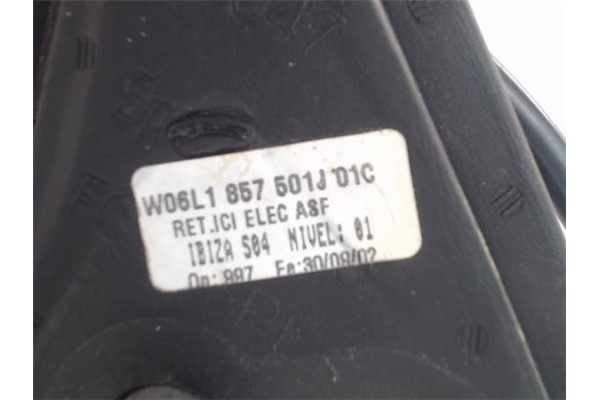 Recambio de retrovisor electrico izquierdo para seat ibiza (6l1) referencia OEM IAM W06L1857501J01C  