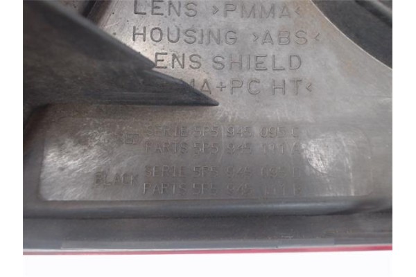 Recambio de piloto trasero izquierdo para seat toledo (5p2) referencia OEM IAM 5P5945095C  