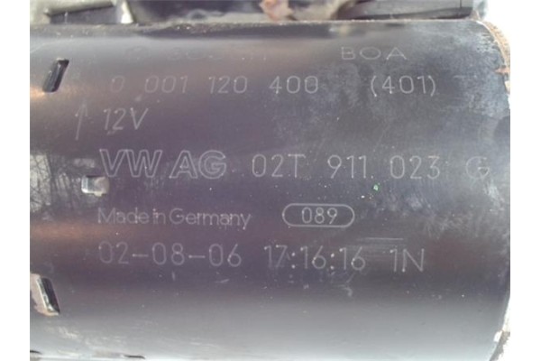 Recambio de motor arranque para volkswagen polo iv (9n1) 1.4 16v referencia OEM IAM 02T911023G 0001120400 