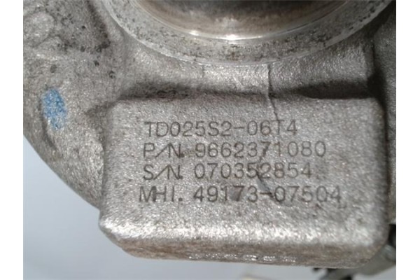 Recambio de turbo para ford focus ii (da_) 1.6 tdci referencia OEM IAM 9662371080 TD025S206T4 3M5Q6K682DE , FORD | 1684949 , FOR