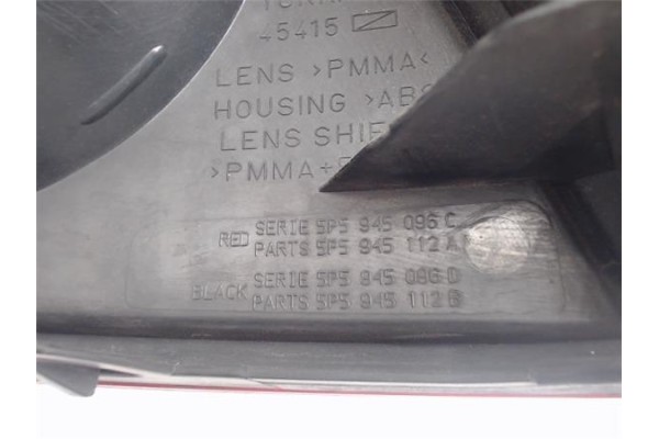 Recambio de piloto trasero derecho para seat toledo (5p2) referencia OEM IAM 5P5945096C  