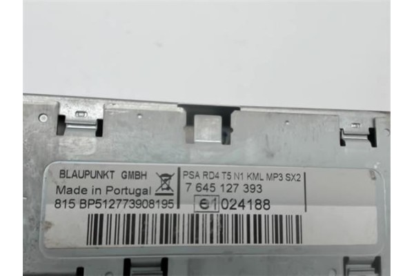 Recambio de radio / cd para peugeot 307 break/ sw (s2) 1.6 sw referencia OEM IAM 9664770077 7645127393 