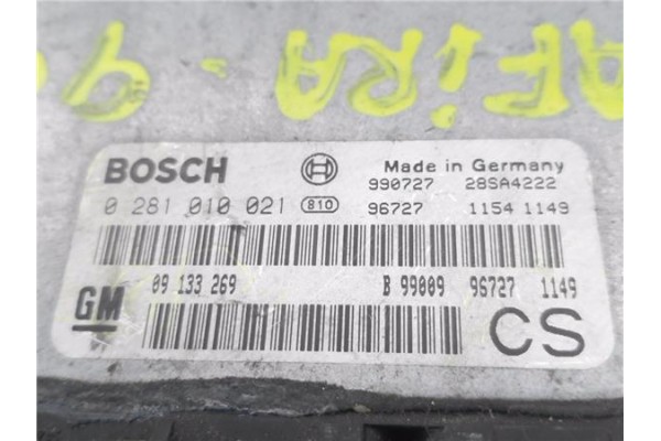 Recambio de centralita para opel zafira a 2.0 di 16v referencia OEM IAM 09133269 0281010021  Recambio de centralita para opel zafira a 2.0 di 16v referencia OEM IAM 09133269 0281010021