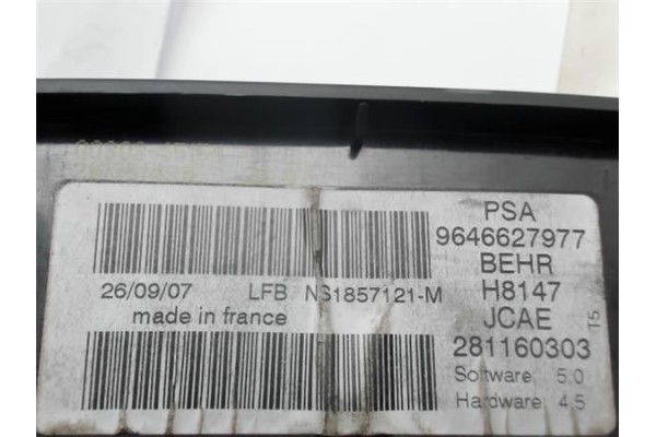 Recambio de mandos calefaccion / a.a. para peugeot 307 break/ sw (s2) 1.6 sw referencia OEM IAM 9646627977  