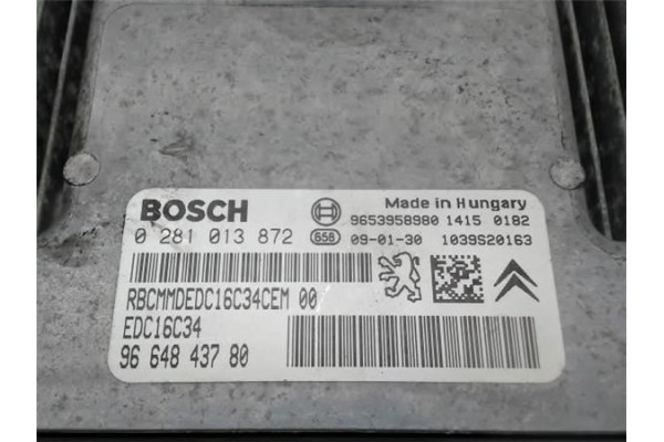 Recambio de centralita para peugeot 207 1.6 confort referencia OEM IAM 9664843780 0281013872 