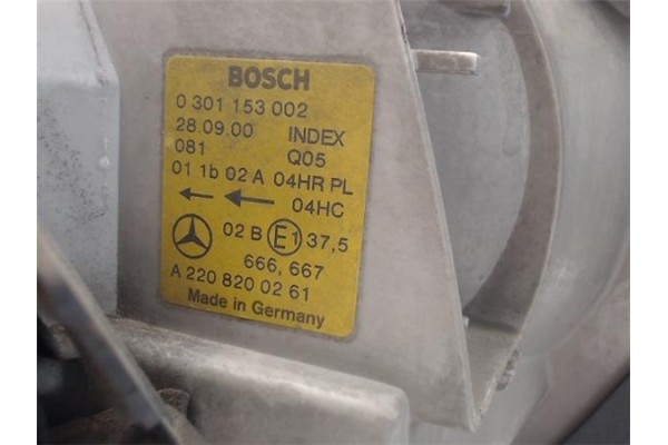 Recambio de faro delantero dcho para mercedes-benz clase s (bm 220) berlina referencia OEM IAM A2208200261  A2208203261 , MERCED