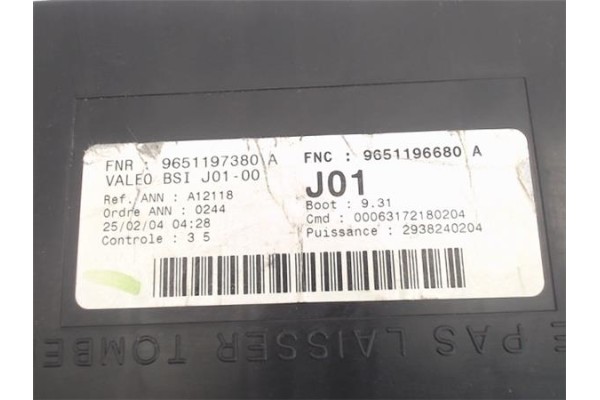 Recambio de centralita para citroen c5 berlina 2.0 hdi exclusive referencia OEM IAM 9651196680  