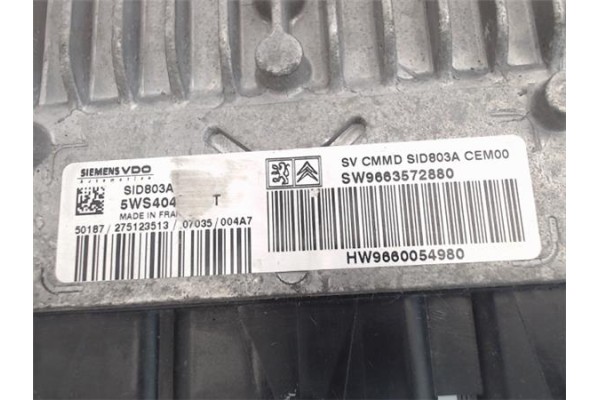 Recambio de centralita para citroen c4 grand picasso 2.0 millenium referencia OEM IAM  (SW9663572880) 