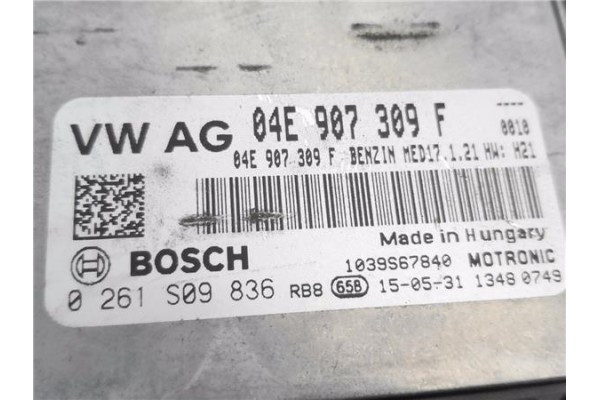 Recambio de centralita para volkswagen golf vii (5g1/be1) híbrido gte referencia OEM IAM 04E907309F 0261S09836 