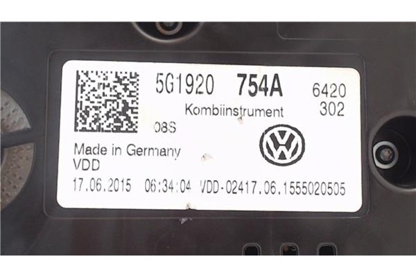 Recambio de cuadro completo para volkswagen golf vii (5g1/be1) híbrido gte referencia OEM IAM 5G1920754A 2,42E+15 