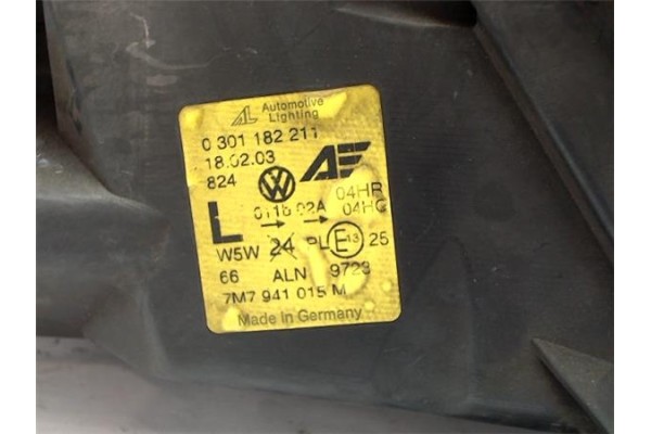Recambio de faro delantero izquierdo para seat alhambra (7v9) referencia OEM IAM 0301182211 7M7941015M 