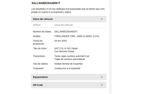 Recambio de caja cambios automatica para land rover freelander (ln) 2.0 hse familiar referencia OEM IAM TGD500281 204D3 