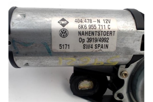 Recambio de motor limpiaparabrisas trasero para seat ibiza (6k1) 1.4 referencia OEM IAM 6K6955711C  