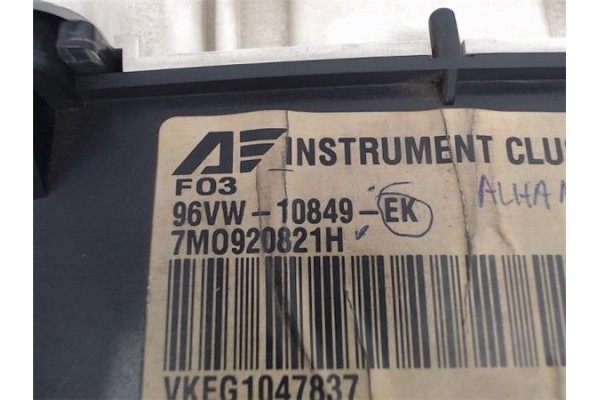 Recambio de cuadro completo para seat alhambra (7v8) 1.9 se referencia OEM IAM 7M0920821H 96VW10849EK 