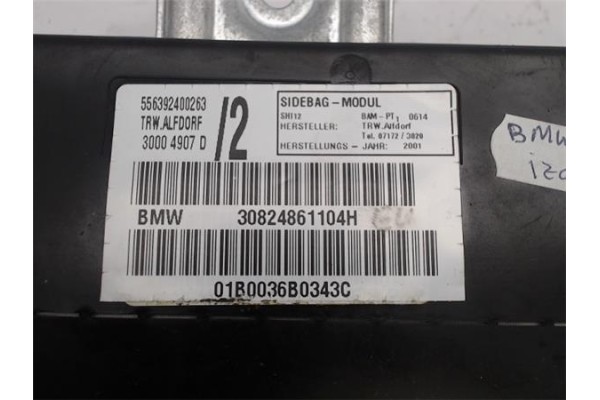 Recambio de airbag lateral delantero izquierdo para bmw serie 3 compacto (e46) referencia OEM IAM 30824861104H 30004907D 