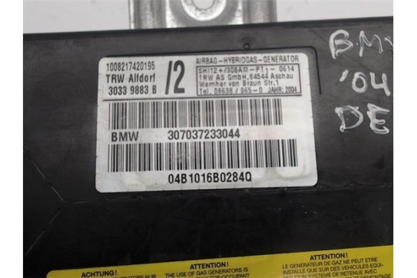 Recambio de airbag lateral delantero izquierdo para bmw serie x5 (e53) referencia OEM IAM 307037233044 30339883B 