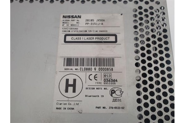 Recambio de radio / cd para nissan nv200 /evalia (m20/m) 1.5 nv200 furgón comfort referencia OEM IAM 28185JX50A) (PP-315IJ-A) 