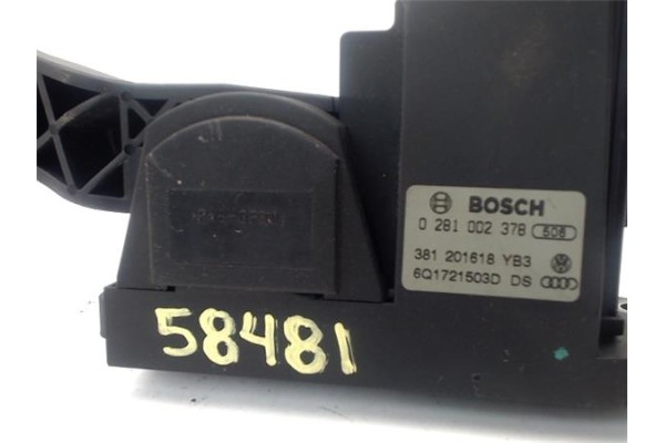 Recambio de pedal acelerador para volkswagen polo iv (9n1) 1.4 tdi referencia OEM IAM 6Q1721503D 6Q1721503L 
