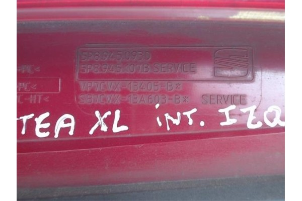 Recambio de piloto porton trasero izquierdo para seat altea xl (5p5) referencia OEM IAM 5P8945093D 13405B 