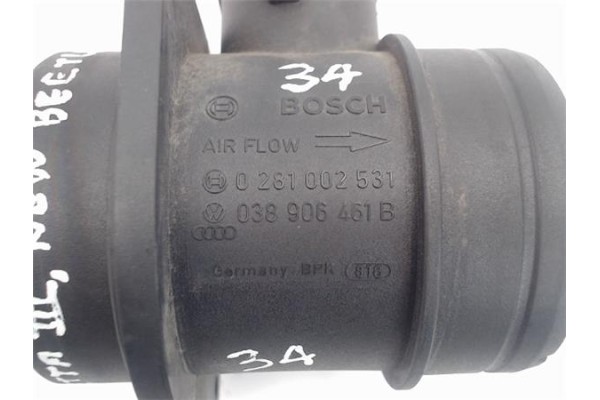 Recambio de caudalimetro para audi a3 (8l) referencia OEM IAM (038906461B) (0281002531) 38906461B , AUDI | 38906461B , SEAT | 38