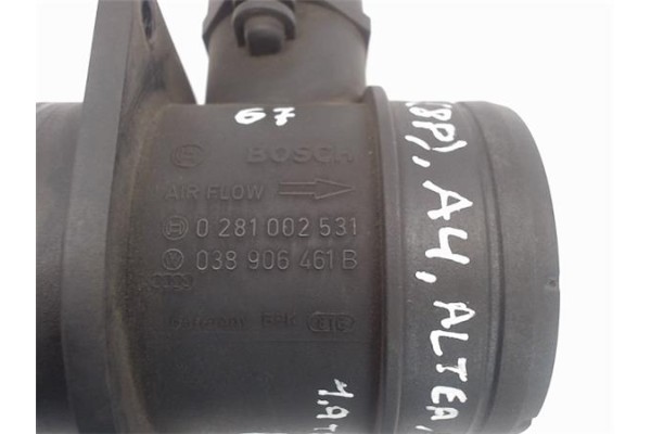 Recambio de caudalimetro para audi a3 (8p1) 1.9 tdi ambiente referencia OEM IAM (038906461B) (0281002531) 38906461B , AUDI | 389