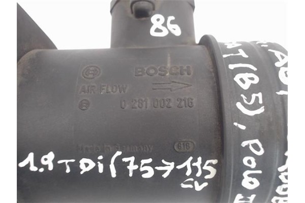 Recambio de caudalimetro para volkswagen polo iv (9n1) 1.9 highline referencia OEM IAM 0281002216  