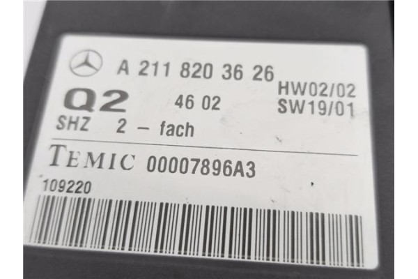 Recambio de centralita asientos para mercedes-benz clase e (bm 211) berlina 3.2 e 320 (211.065) referencia OEM IAM A2118203626 0