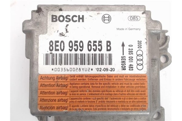 Recambio de centralita airbag para audi a4 avant (b5) referencia OEM IAM (8E0959655B) 0285001483 