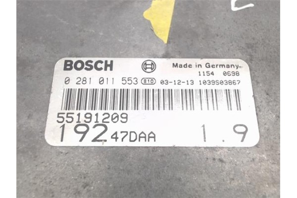 Recambio de centralita para fiat stilo (192) 1.9 jtd 100 feel referencia OEM IAM (55191209) (0281011553) 