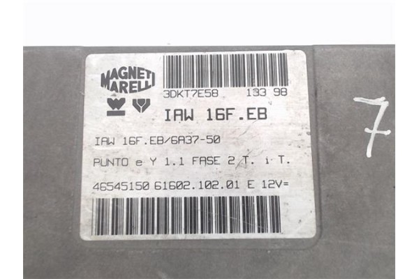 Recambio de centralita para lancia y 1.1 elefantino blu referencia OEM IAM (IAW16F.EB) (46545150) 