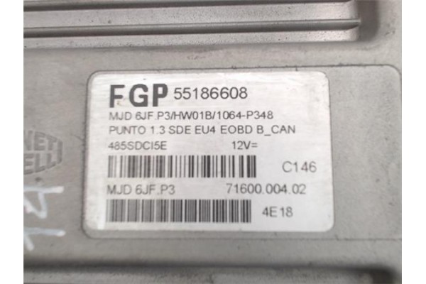 Recambio de centralita para fiat ii punto (188) berlina 1.3 16v sound/speed multijet referencia OEM IAM (MJD6JF.P3) (55186608) (