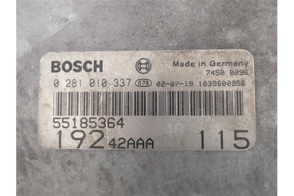 Recambio de centralita para fiat stilo (192) 1.9 120 racing multijet referencia OEM IAM (55185364) (0281010337) 