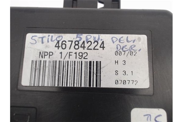 Recambio de centralita cierre para fiat stilo (192) 1.9 jtd 100 active referencia OEM IAM 46784224 NPP 1/F192 