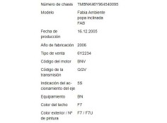 skoda fabia (6y2/6y3) del año 2006