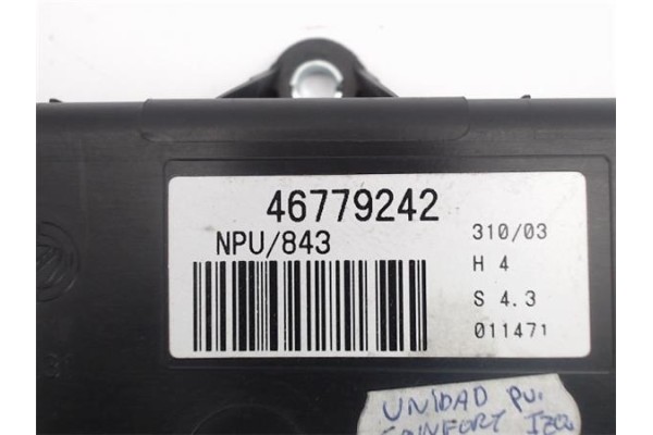 Recambio de centralita cierre para lancia ypsilon (101) 1.3 16v multijet dfn argento referencia OEM IAM 46779242 NPU/843 