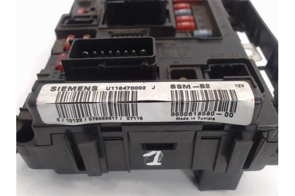 Recambio de caja fusibles/rele para citroen berlingo 1.6 hdi 75 sx plus combi referencia OEM IAM 9650618580 U118470002J/BSM-B2 