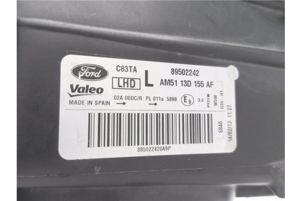 Recambio de faro delantero izquierdo para ford c-max (cb7) 2.0 titanium referencia OEM IAM AM5113D155AF 89502242 