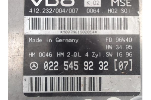 Recambio de centralita para mercedes-benz clase s (bm 220) berlina referencia OEM IAM A0225459232  