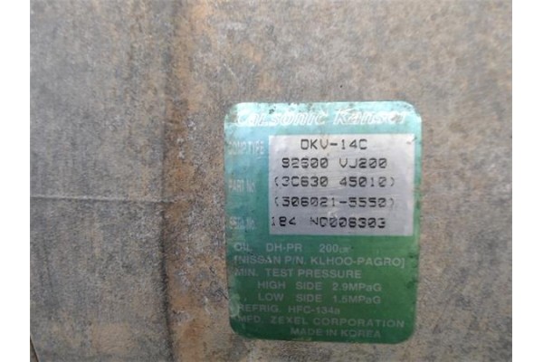 Recambio de compresor aire acond. para nissan pickup (d22) 2.5 d 4wd referencia OEM IAM 92600VJ200  3R41045010 , BMW | 6905643 ,