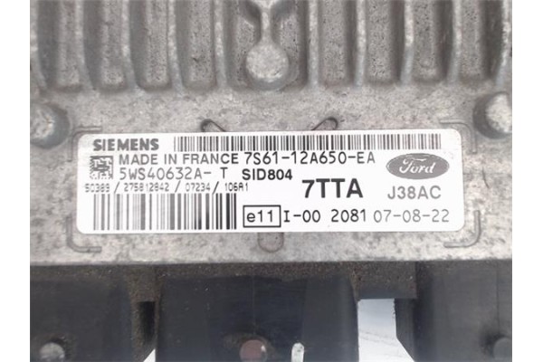 Recambio de centralita para ford fiesta (cbk) 1.4 futura referencia OEM IAM (7S6112A650EA) (7TTA) (5WS40632A-T) (SID804) (V. 259