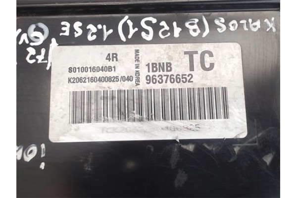 Recambio de centralita para chevrolet kalos 1.2 s (d/a) referencia OEM IAM (96376652) (S010016040B1) (TC) 