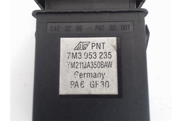 Recambio de interruptor luces emergencia para seat alhambra (7v9) referencia OEM IAM 7M3953235 YM2113A350BAW 