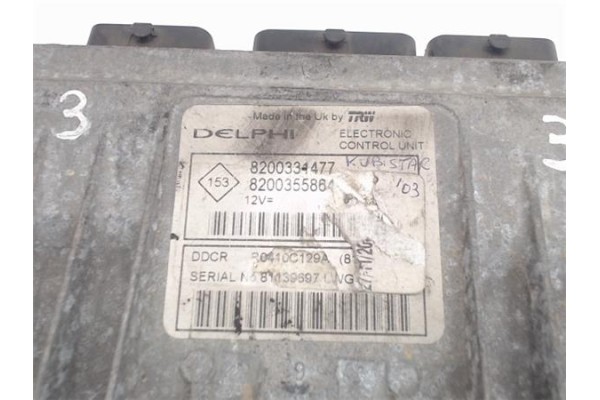 Recambio de centralita para nissan kubistar (x76) 1.5 premium (l1) referencia OEM IAM (8200334477) (8200355864) (R0410C129A) (DD